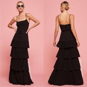 Reformation Foxglove maxi dress in black size 4